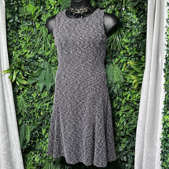 EVA MENDES Dress Women 14 Brown Beige Fit Flare Sheath Career Cocktail 2677 - Picture 6 of 7